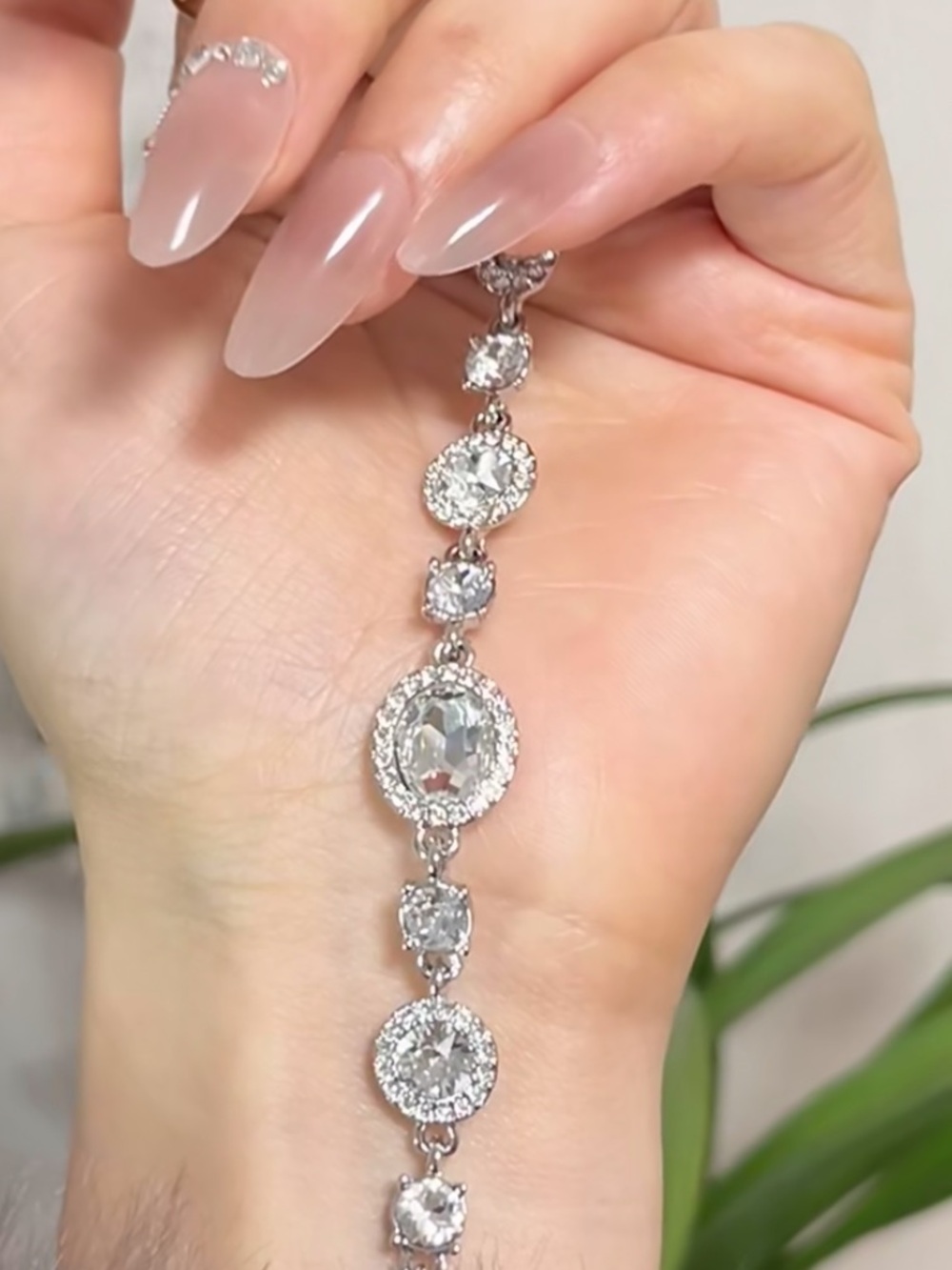 Givenchy Silver Crystal Link Bracelet - Picture 2 of 12